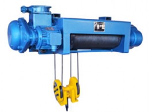 HB型防爆鋼絲繩電動(dòng)葫蘆其防爆等級(jí)為dⅡBT4，適用于ⅡB類（工廠用）。