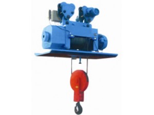 一種能適用于吊運(yùn)熔融金屬或其它高溫固態(tài)物品的冶金鋼絲繩子電動(dòng)葫蘆。